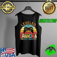 Vintage Leveled Up To Grandma Est. 2022 Video Gamer Grandma T Shirt Tank Top