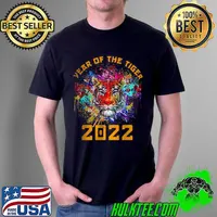 Year of the Tiger Horoscope Art Happy Chinese New Year 2022 T Shirt Unisex