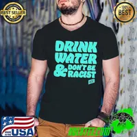 Aoc drink water don't be racist Guys V Neck