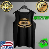 Birthday Anniversary Vintage 1969 Retro Men Women Premium T-Shirt Tank Top