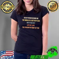 Dear Person Behind Me Funny Retro Quotes & Apparel T- Ladies Tee