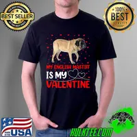 English Mastiff Dog Lover My English Mastiff Is My Valentine Premium T-Shirt Unisex