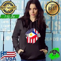 Filipino Roots American Grown For A Philippine Culture Lover Premium T-Shirt Hoodie