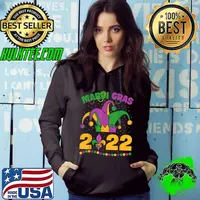 Happy Mardi Gras 2022 Jester Outfit Kids Girl Boy Men Women T-Shirt Hoodie