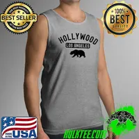 Hollywood Los Angeles California Vintage Sunset Retro Bear T-Shirt Tank Top