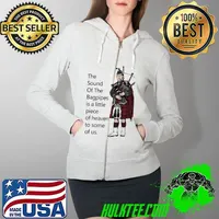 Hot The Sound Of The Bagpipes Shirt Full Zip Hooded