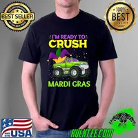 i'm Ready To Crush Mardi Gras Monster Trucks T-Shirt Unisex