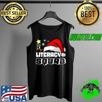 Literacy Reading Squad Funny Group Matching Xmas Christmas T- Tank Top