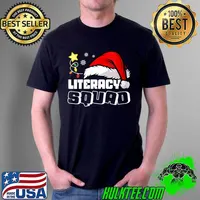 Literacy Reading Squad Funny Group Matching Xmas Christmas T- Unisex