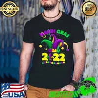 Mardi Gras 2022 Jester Outfit Shirt, Kids Girl Boy Men Women T-Shirt Guys V Neck