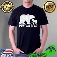 Mens Pawpaw Bear Fathers Day Grandad Shirt, Funny Cub Kid Grandpa T-Shirt Unisex