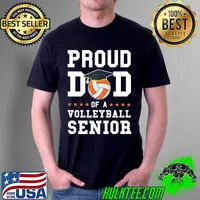 Mens Proud Dad of a Volleyball Senior Volleyball Senior Premium T-Shirt Unisex
