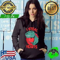 Nice I Steal Hearts Dinosaur Valentines Day Boys Girls Valentine T-Shirt