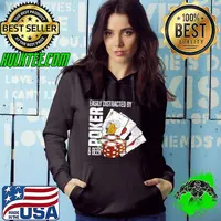Poker I Easily Distracted By Poker and Beer I Casino Poker T-Shirt