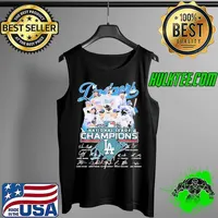 Pretty Los Angeles Dodgers Baseball 2020 National League Champions Signatures Shirt Tank Top