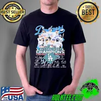 Pretty Los Angeles Dodgers Baseball 2020 National League Champions Signatures Shirt Unisex