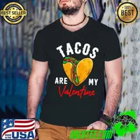 Tacos Are My Valentines Day Kids Boys Shirt Funny Taco Lover T-Shirt