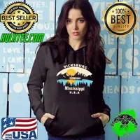 Vicksburg Mississippi Souvenir Mountain Sunset River T-Shirt Hoodie
