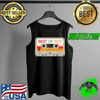 Vintage Cassette Tape Birthday Gifts Born In Best of 1972 T-Shirt Tank Top