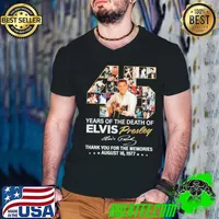 45 Years Of The Death Of Elvis Presley Thank you For The Memories Shirt