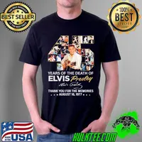 45 Years Of The Death Of Elvis Presley Thank you For The Memories Shirt Unisex