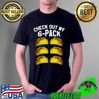 6 Pack Fitness Taco Funny Mexican Gym Top for Taco Lovers T-Shirt Unisex
