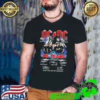 ACDC 50 Years 1973 2023 Thank You For The Memories Shirt Guys V Neck