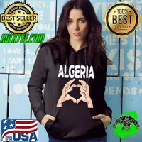 Algérie, fans team football, flag and border, Algeria, Premium T-Shirt Hoodie