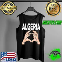 Algérie, fans team football, flag and border, Algeria, Premium T-Shirt Tank Top