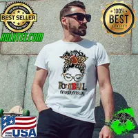 American Football Mawmaw Life Messy Bun Game Day Mothers Day T-Shirt Unisex