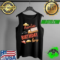 Auntie Of The Birthday Boy Car Theme Matching Family Tee Shirt Tank Top