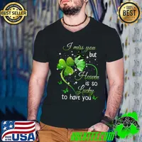 Best I Miss You But Heaven Is So Lucky To Have You Premium T-Shirt Guys V Neck
