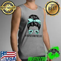 Classy Horse Bonus Mom life Messy Bun Shades Horsing Mother's Day T- Tank Top
