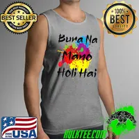 Cool Bura Na Mano Holi Hai, Happy Holi Festival India Colors T-Shirt Tank Top