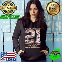 Dale earnhardt anniversary of his death thank you for the memories signature Hoodie