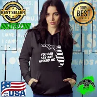 Florida Gay Say Gay LGBTQ Pride Equal Rights American Flag T- Hoodie