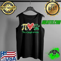 I'm A Simple Woman Pi Dog Paw Math Lovers St Patrick's Day T-Shirt Tank Top
