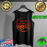 Just A Girl Who Loves Kimchi Korean Food Kdrama Heart Finger T-Shirt Tank Top