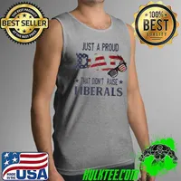 Just a proud dad that didn't raise liberals us flag vintage Tank Top