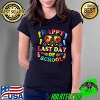 Last Day of School Shirt For Teacher Off Duty Tie and Dye Premium T-Shirt Ladies Tee