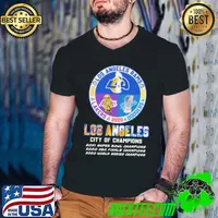 Los Angeles City Of Champion 2021 Super Bowl Champion 20220 NBA Finals Champion 2020 World Series Champion Shirt