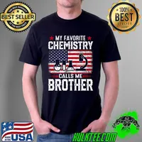 Mens American Flag My Favorite Chemistry Calls Me Brother Premium T-Shirt