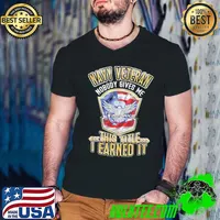 Navy Veteran, Nobody Gives Me This Title, I Earned It Guys V Neck