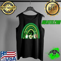 Official Cute Lucky Rainbow Gnome Happy St Patricks Day Family Outfit T- Tank Top