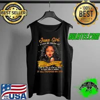 Queens Are Born In June Birthday Gifts Girl Black Women T-Shirt Tank Top