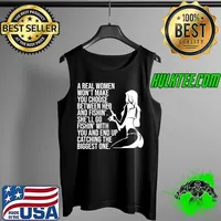 Real Fishin' women Funny Fishing Fisherman Humor T- Tank Top