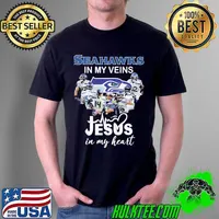 Seattle Seahawks in my veins jesus in my heart signatures Unisex