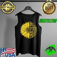 Sister of the Wild One Toddler 1st Birthday Sunflower T- Tank Top