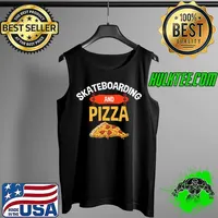 Skateboarding and Pizza Lover Skating Skateboarder Premium T-Shirt Tank Top