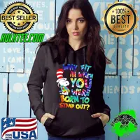 Snoopy Dr Seuss Why Fit In When You Were Born To Stand Out Hippie Autism Awareness Shirt Hoodie
